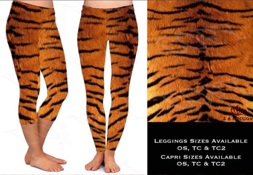 Eye of the Tiger  Capri and Leggings