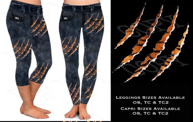 Tiger Claw capri and leggings