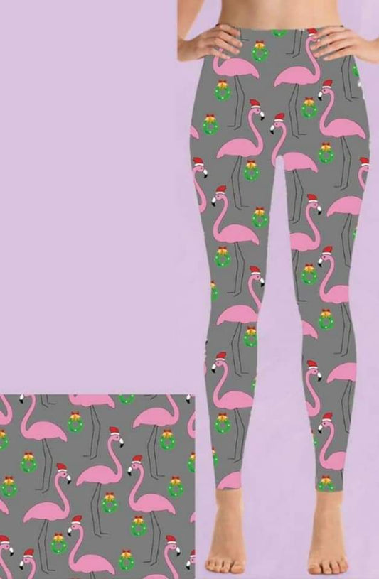 Flamingo Christmas pockets