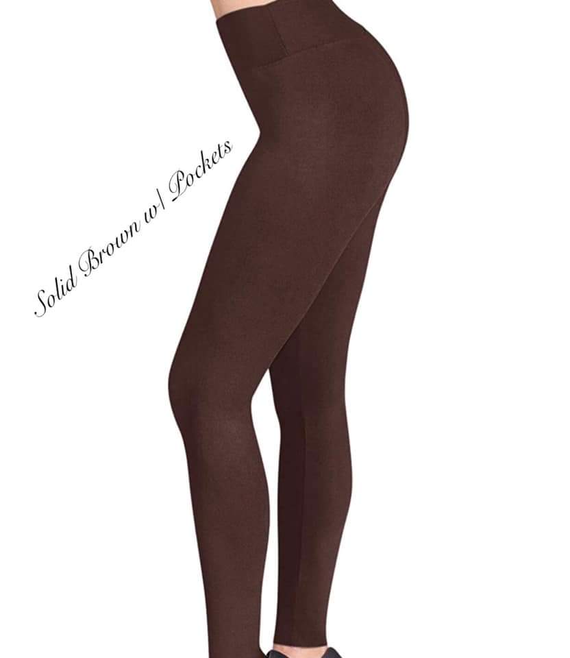 Brown Leggings with pockets