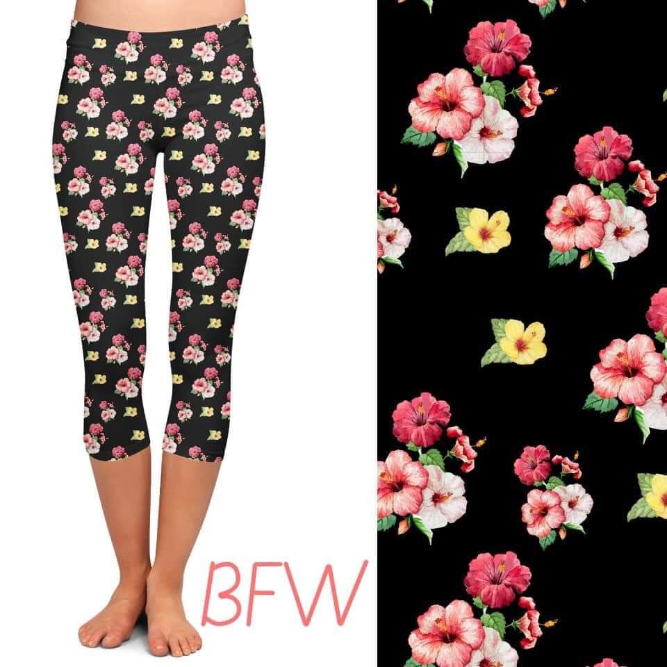 Royal Roses leggings and capris with pockets