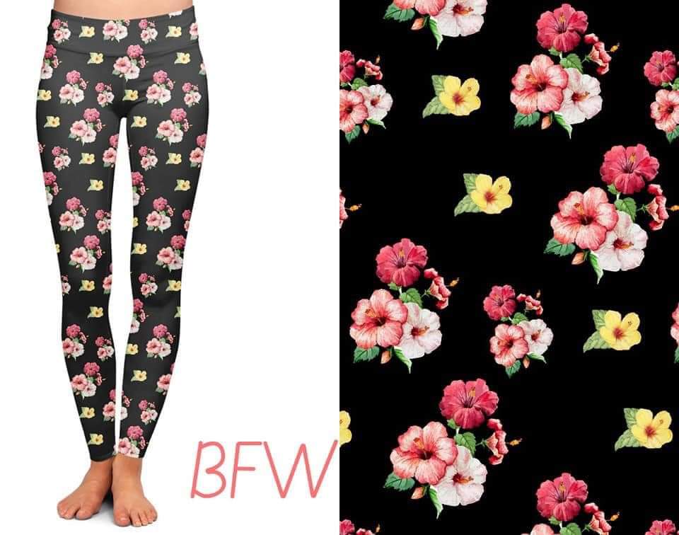 Royal Roses leggings and capris with pockets