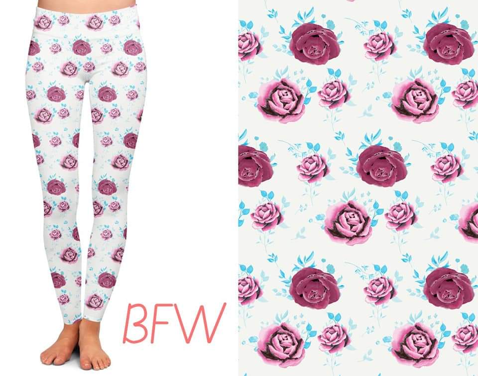 Floral Escapes with pockets leggings and capris