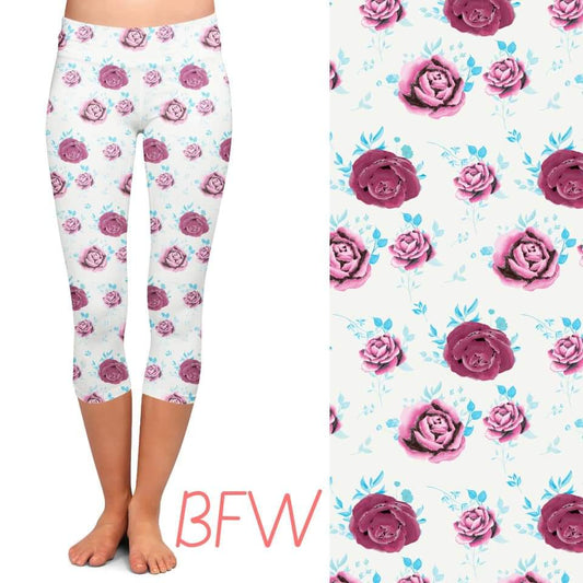 Floral Escapes with pockets leggings and capris