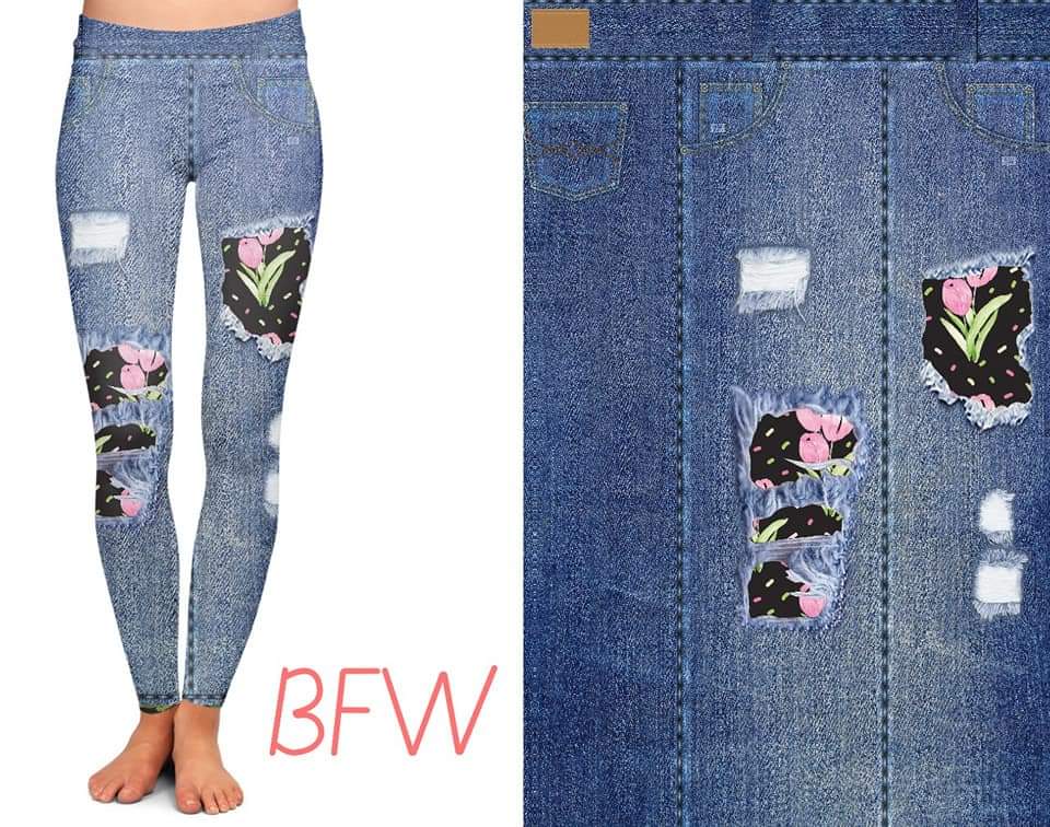 Jean tulips with pockets jeans and capris