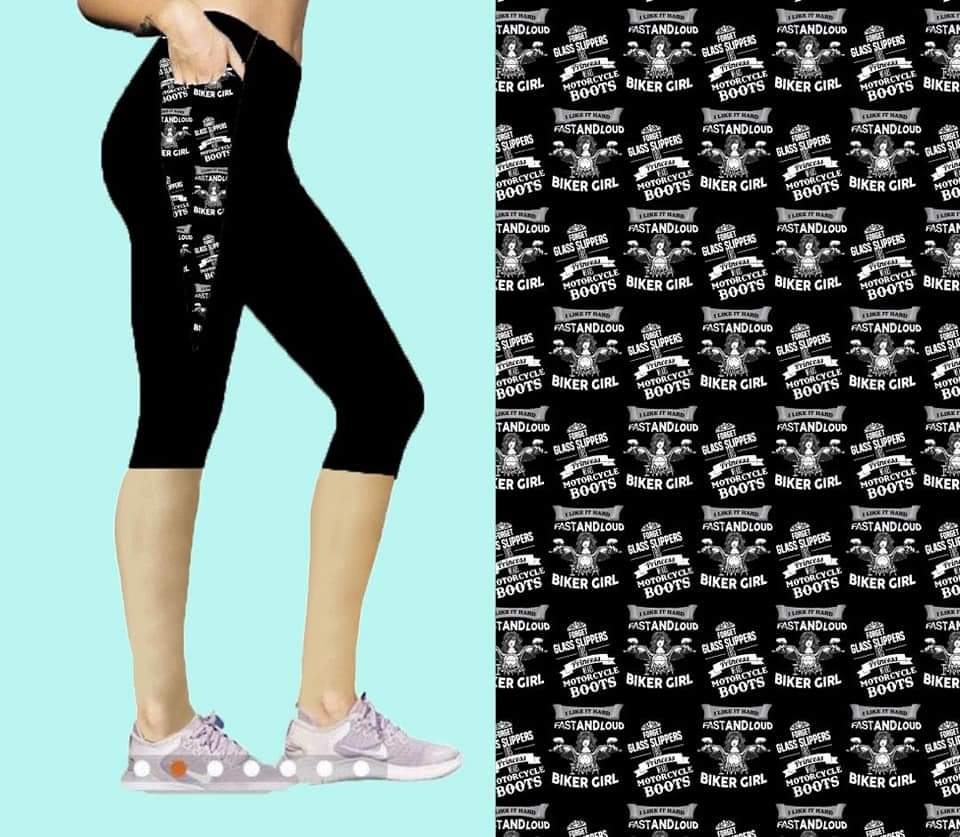 Biker Girl specialty capris and shorts