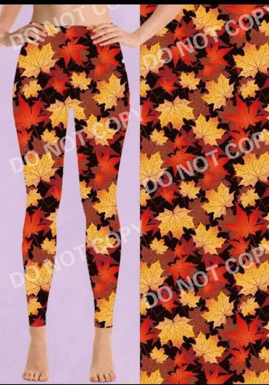 Falling Leaves Leggings with pockets