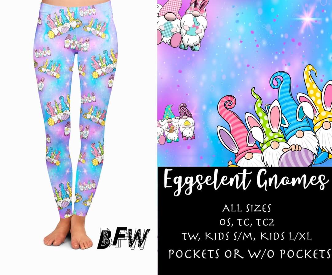 Excellant Gnome leggings capris joggers and loungers kids and adults