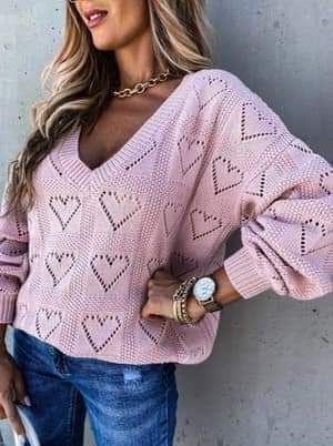 Sweet Heart Pointenelle Sweater