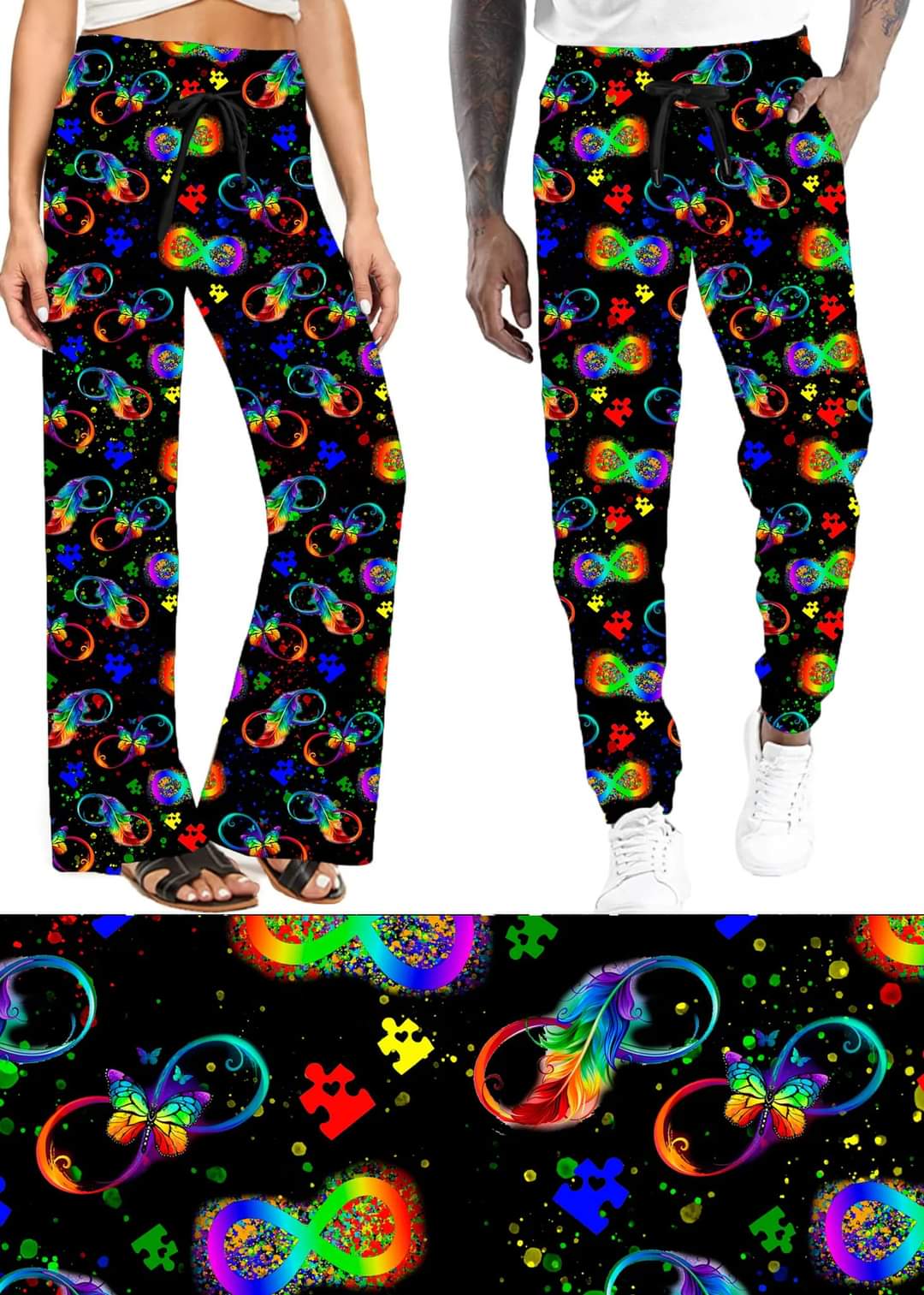 Autism of Many Colors Leggings, Capris, Lounge Pants, Joggers and Shorts