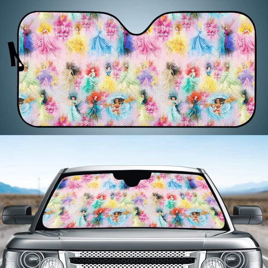 Watercolor Princess Car Seat Covers, Car Matts, or Sunshade