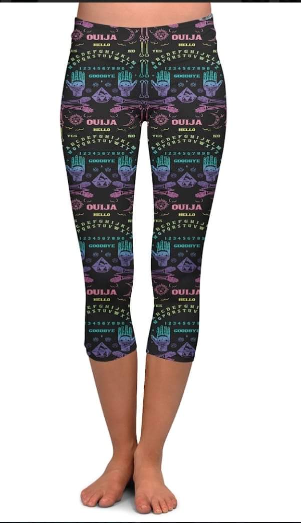 Ouija board leggings, Capris, Full and Capri length loungers and joggers