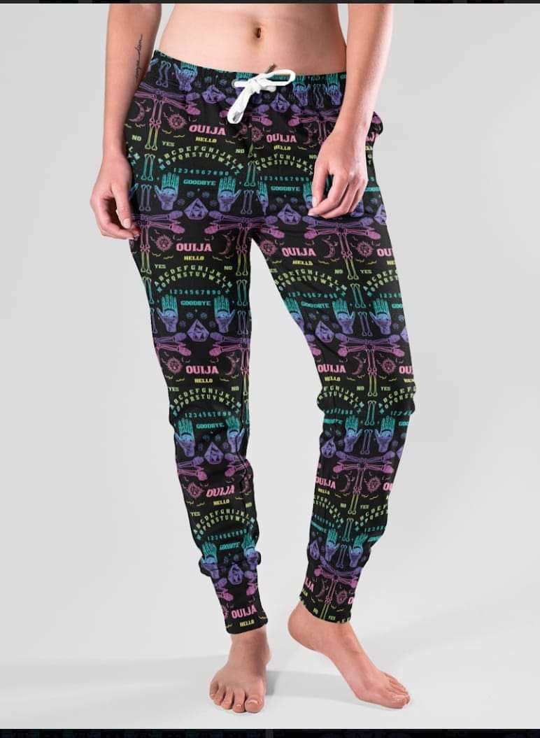 Ouija board leggings, Capris, Full and Capri length loungers and joggers