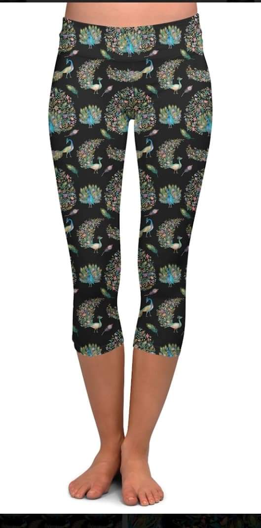 Peacock Fantasy Leggings, Capris, Lounge Pants and Joggers *Preorder #0820