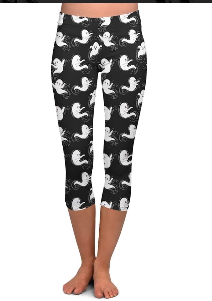 Ghostly Ghosts Leggings, Capris, Lounge Pants