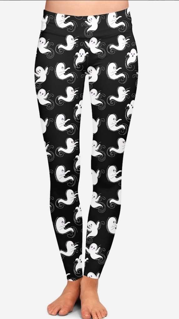 Ghostly Ghosts Leggings, Capris, Lounge Pants