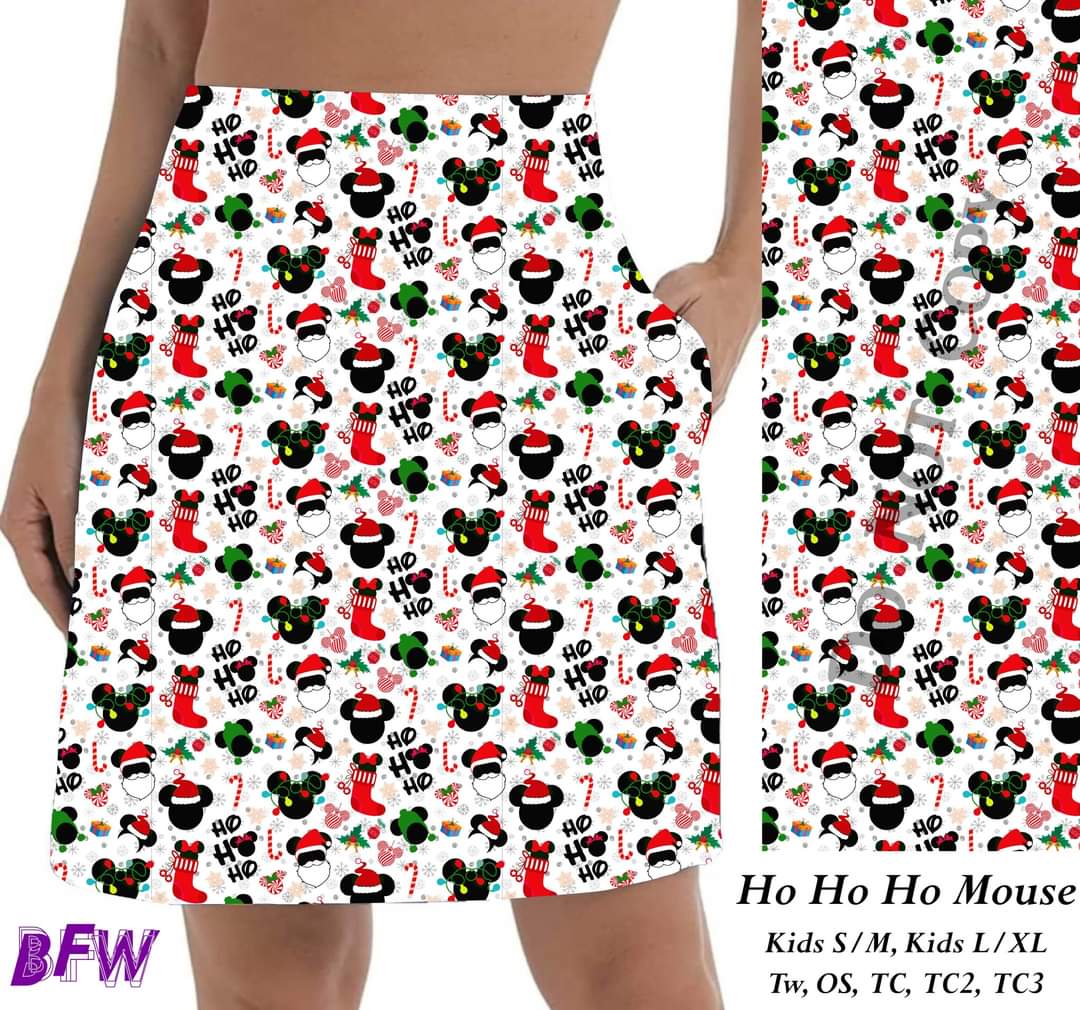 HO HO HO MOUSE Skort