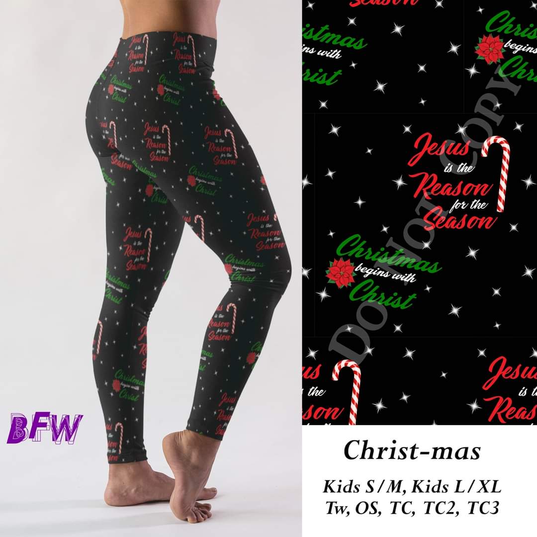 Christ-mas Leggings, Capris, Full and Capri length loungers and joggers Preorder #0925