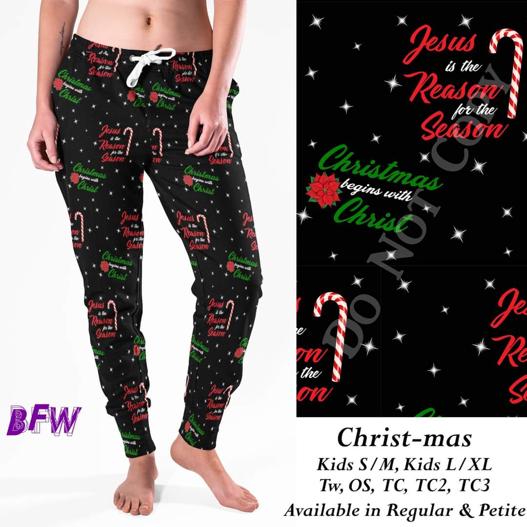 Christ-mas Leggings, Capris, Full and Capri length loungers and joggers Preorder #0925