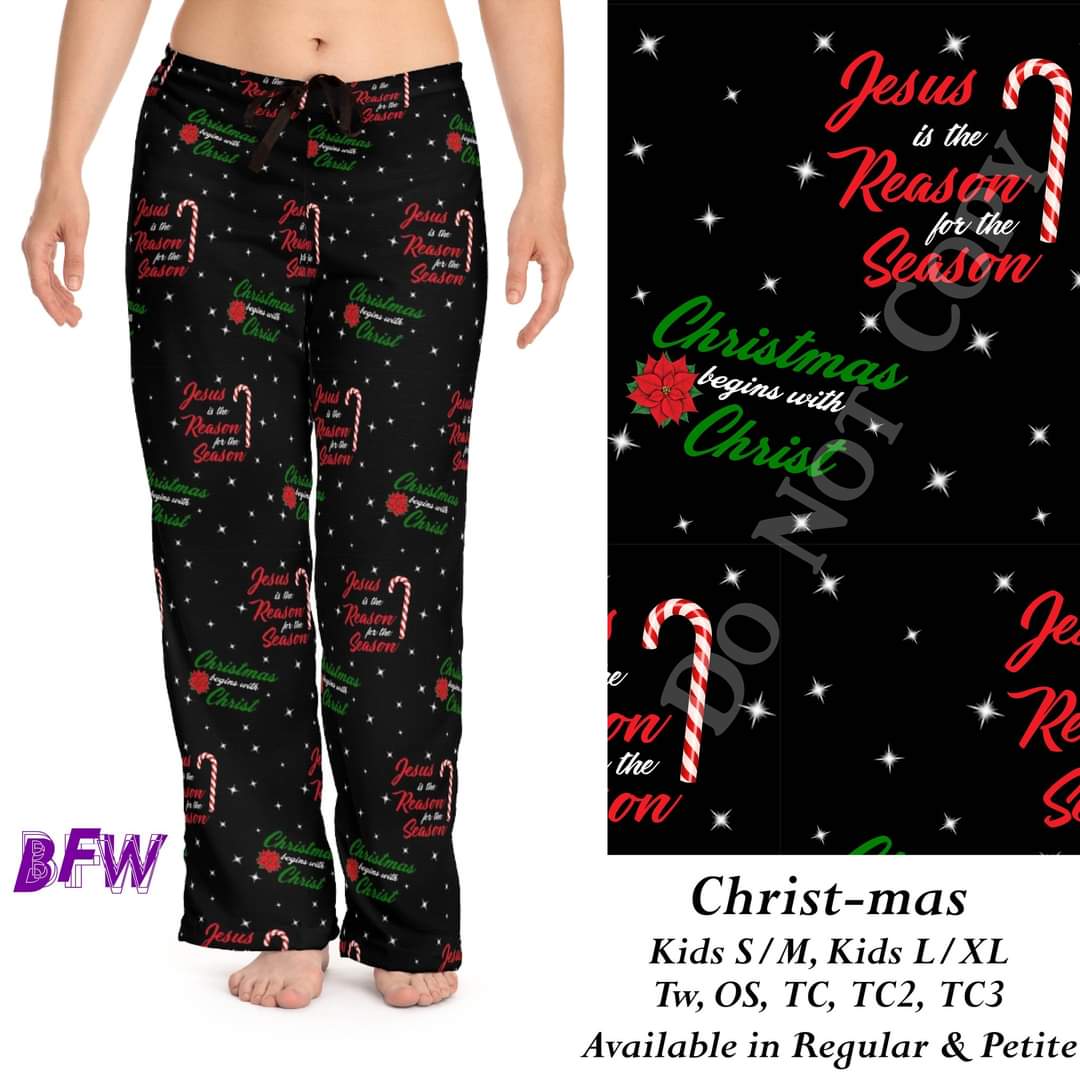 Christ-mas Leggings, Capris, Full and Capri length loungers and joggers Preorder #0925