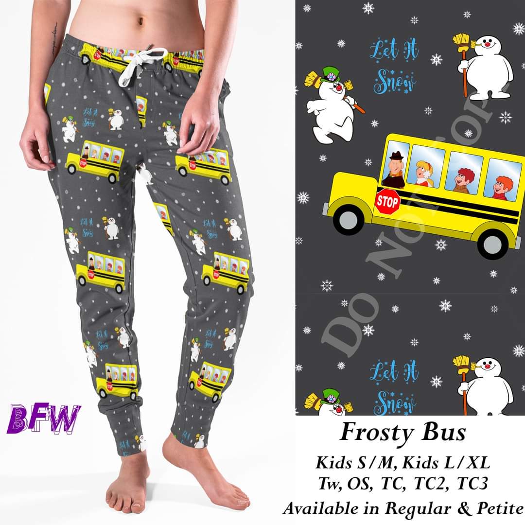 Frosty bus leggings, Capris, Full and Capri length loungers and joggers