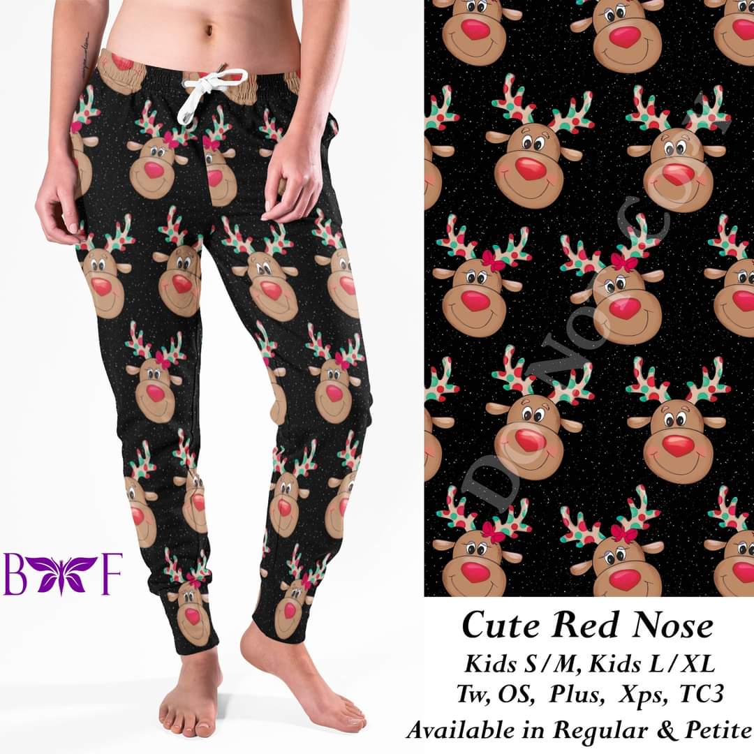 Cute Red Nose legging, skorts and joggers