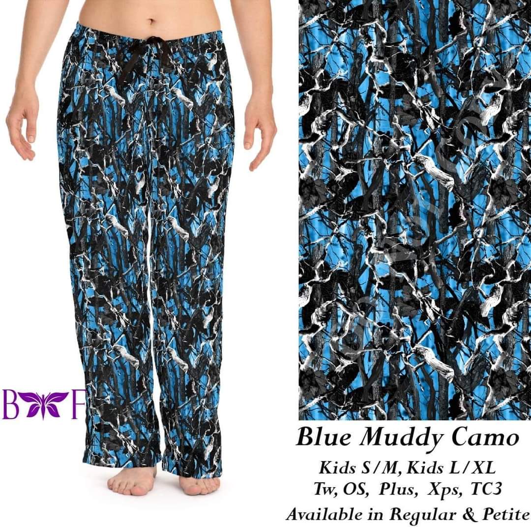 Blue Muddy Camo Leggings and Capri