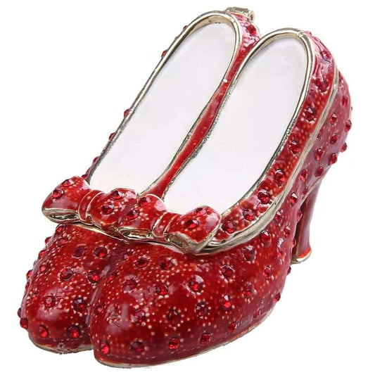 Wizard of Oz Ruby Slippers Pewter Enamel Jewelry Box