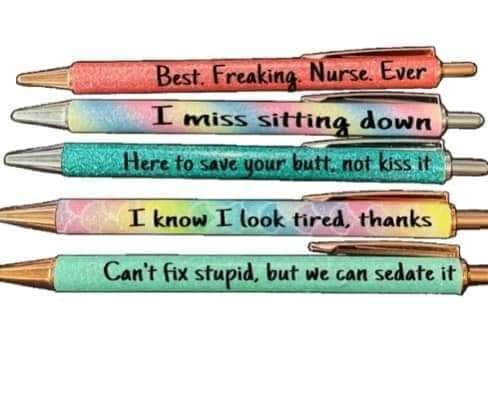 5 piece Nurse Snarky Pens Preorder