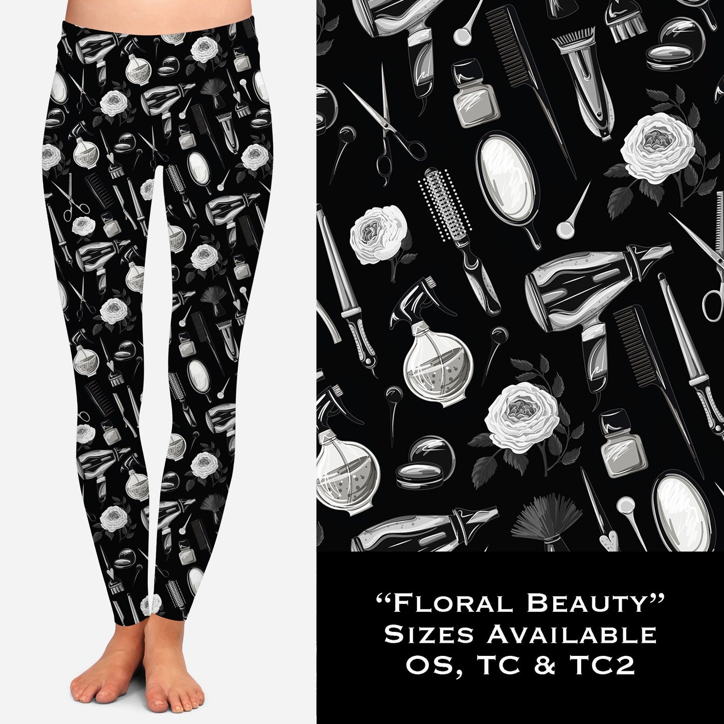 Floral Beauty - Leggings with Pockets