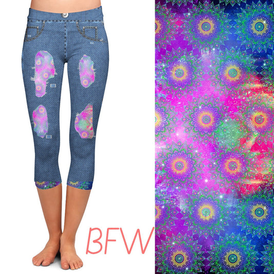 Mandala 2 Jean leggings with pockets