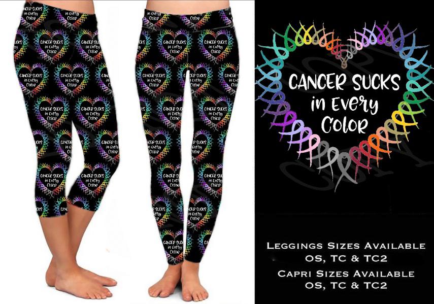 Cancer Sucks legging or capri w/pockets