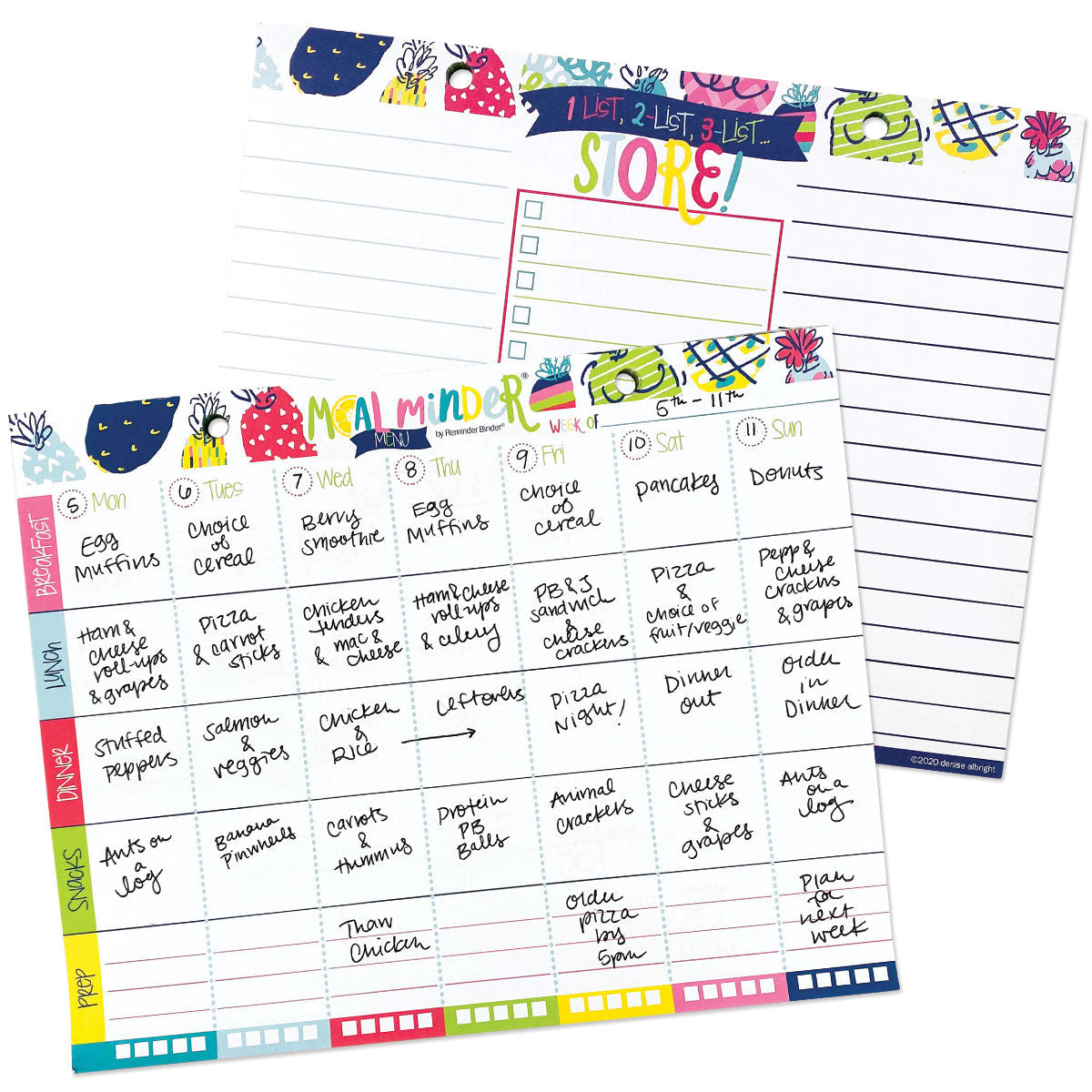 52-Week Meal Minder® Weekly Menu Planner Pad