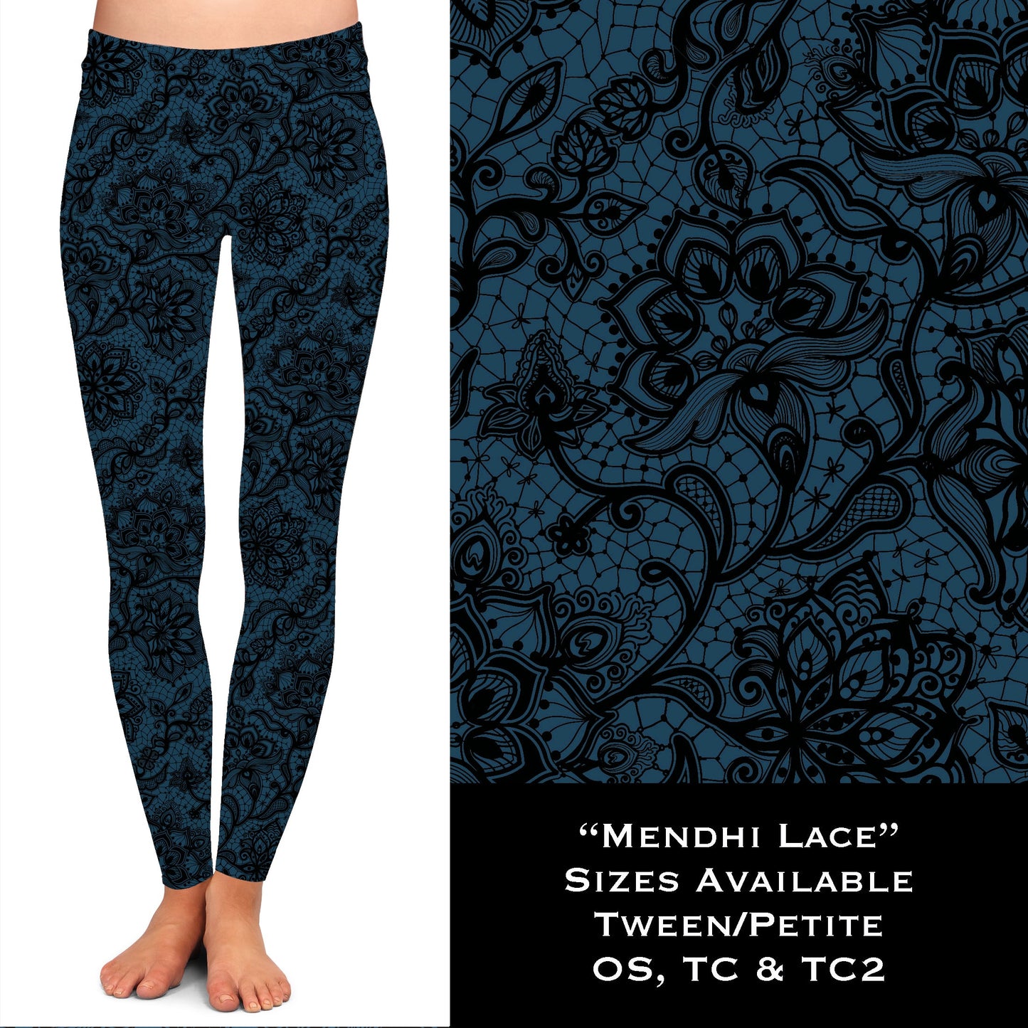 Mehendi Lace -Full Length Leggings