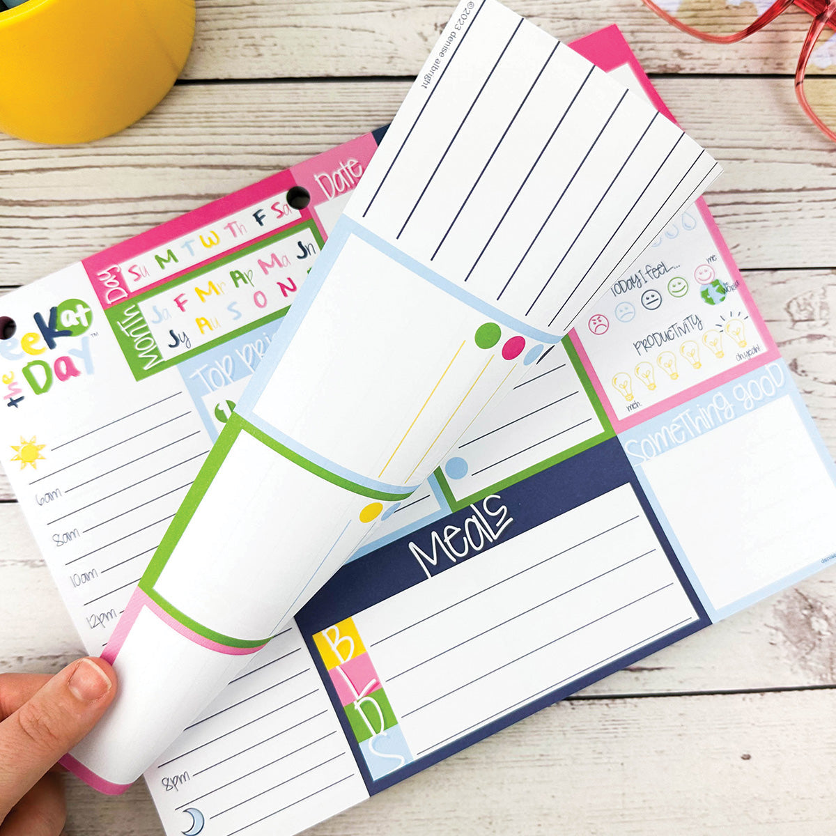 NEW! Peek at the Day™ Daily Planner Pad | All Bright & Cheery