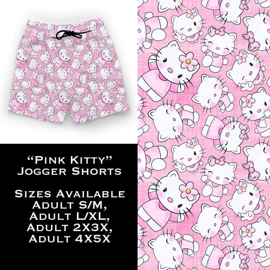 Pink Kitty Jogger Shorts