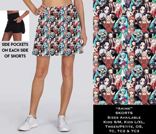 Anime Skort with Pockets