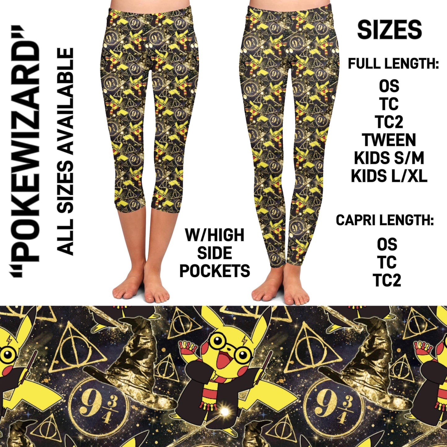 RTS - Pokewizard Leggings with Pockets