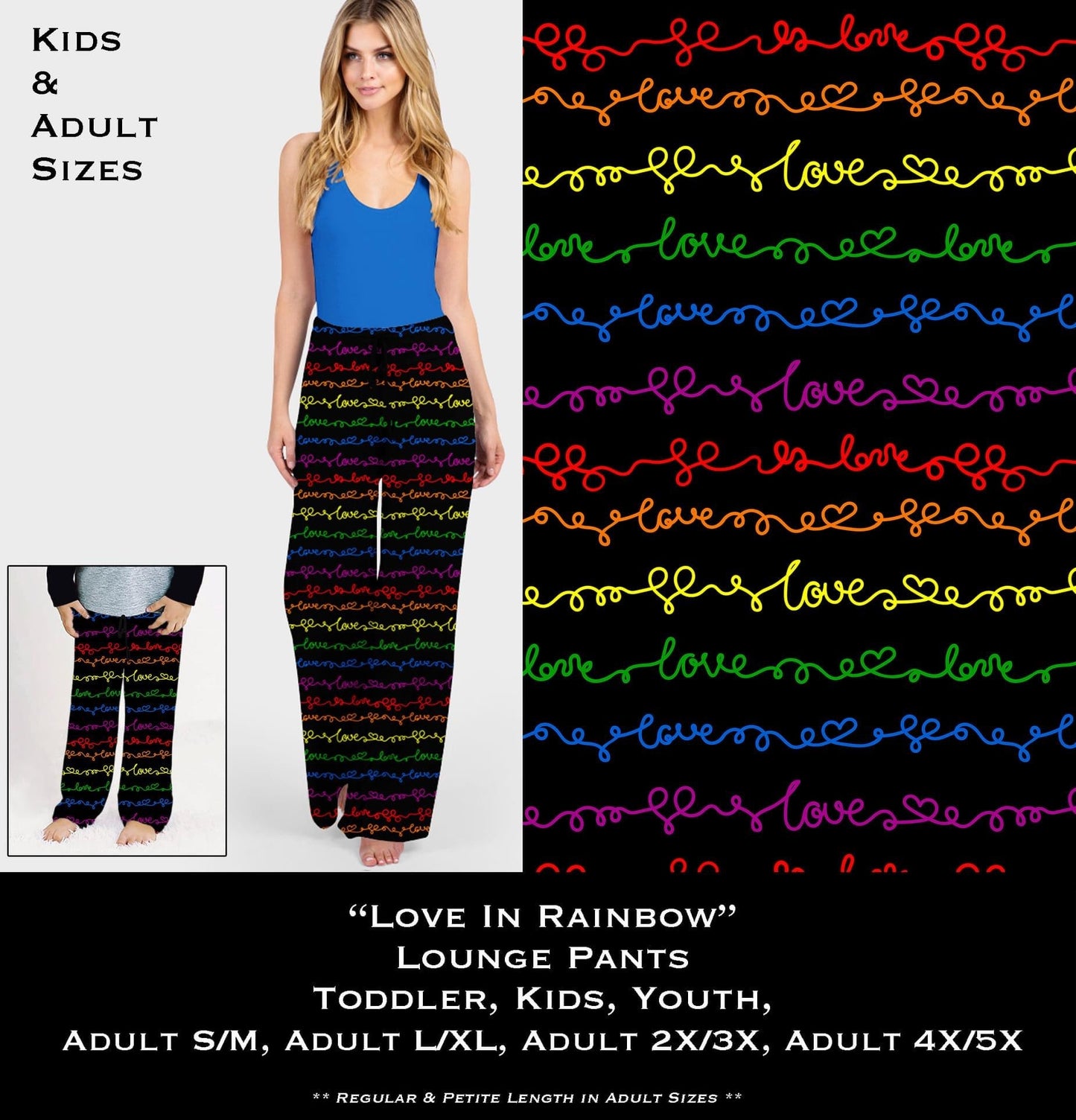 Love in Rainbow Lounge Pants
