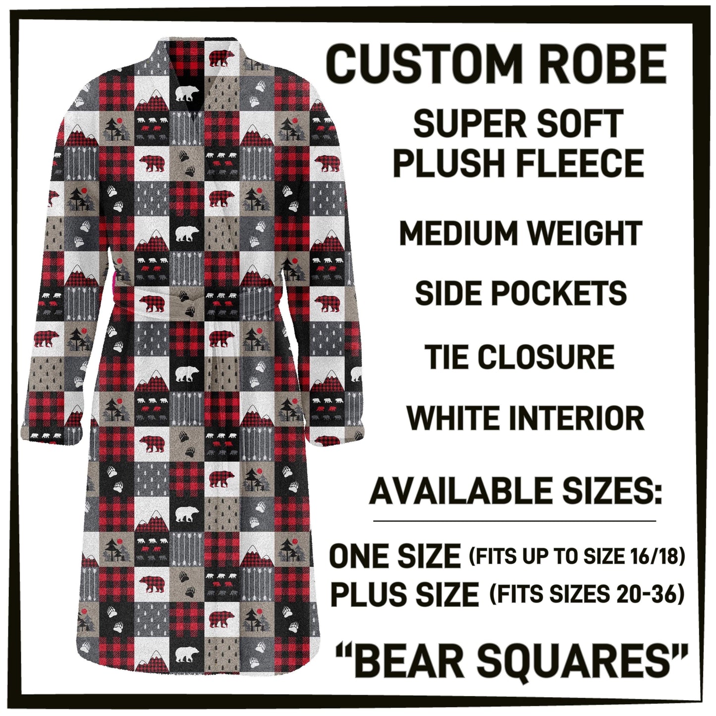 RTS - Bear Squares Robe