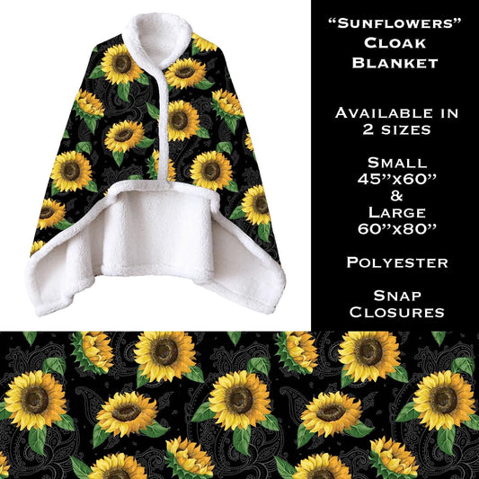 Sunflowers Cloak Blanket