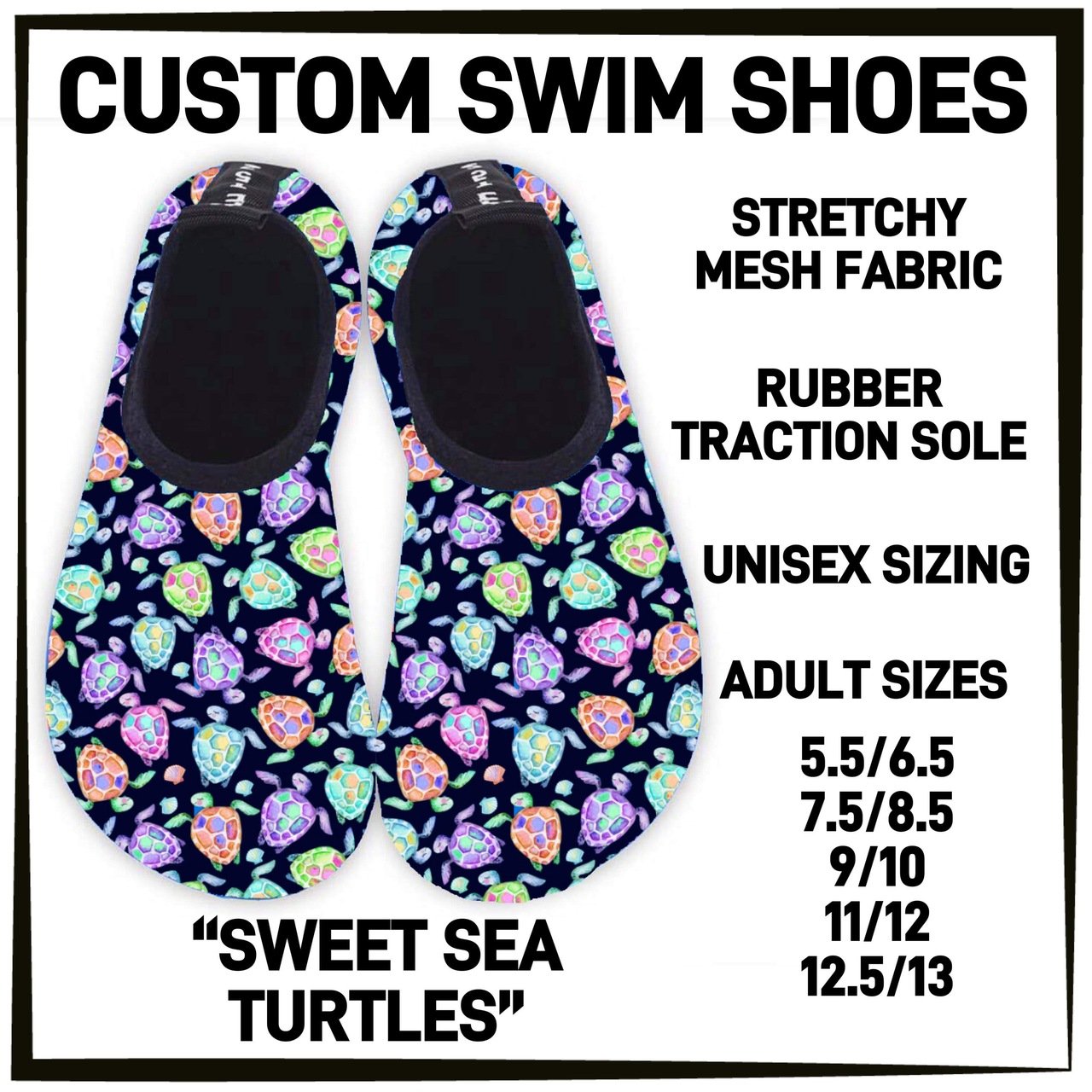 RTS - Sweet Tea Turtles Swim Shoes
