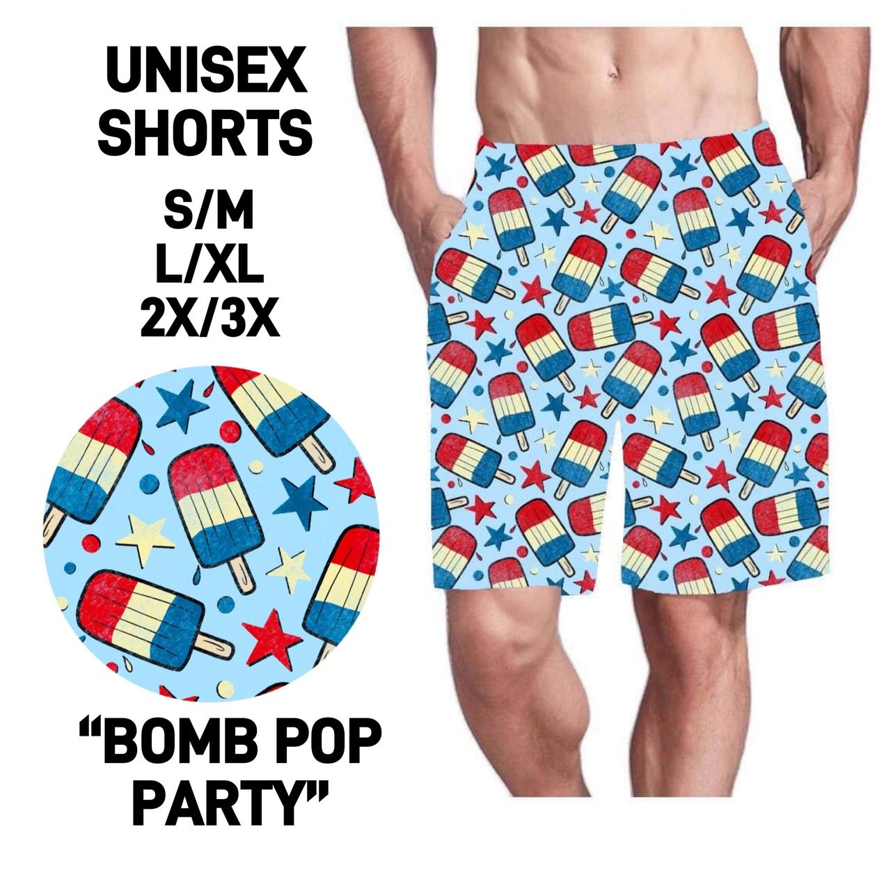 RTS - Bomb Pop Party Unisex Shorts