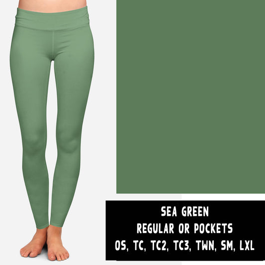 SOLIDS RUN-SEA GREEN LEGGINGS/JOGGERS