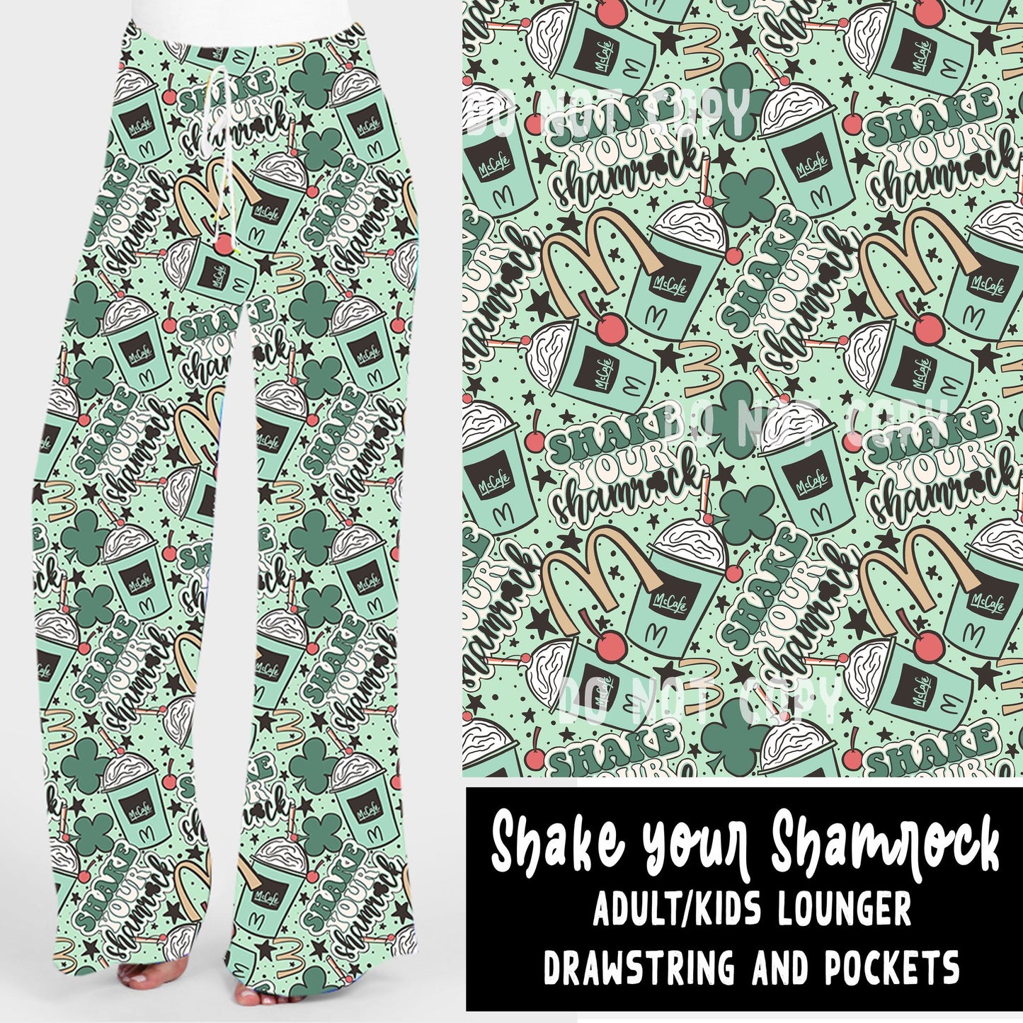 SPRING BASH RUN-SHAKE YOUR SHAMROCK ADULT/KIDS LOUNGER- PREORDER CLOSING 12/17