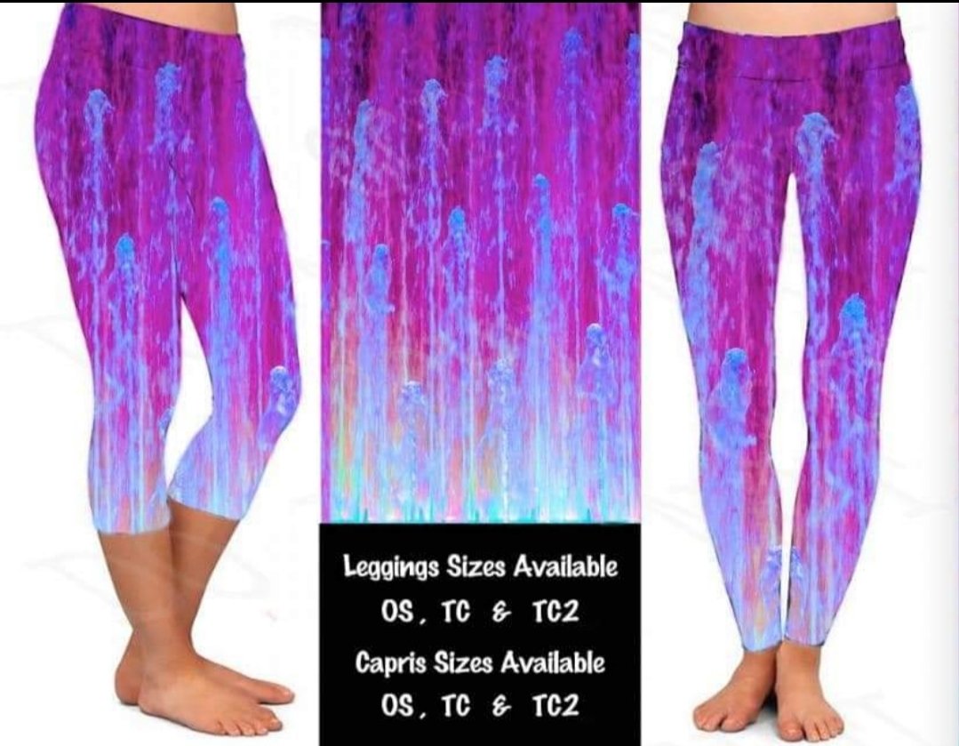 Purple Rain leggings and capris with pockets