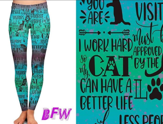 Cat Mama leggings, capris, joggers and lounge pants