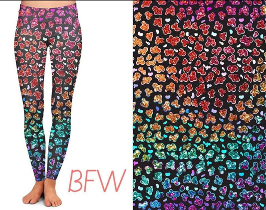 Rainbow Cheetah leggings and capris