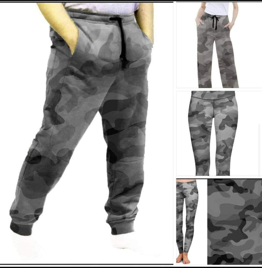 Grey Camo Leggings, Capris, Lounge Pants and Joggers