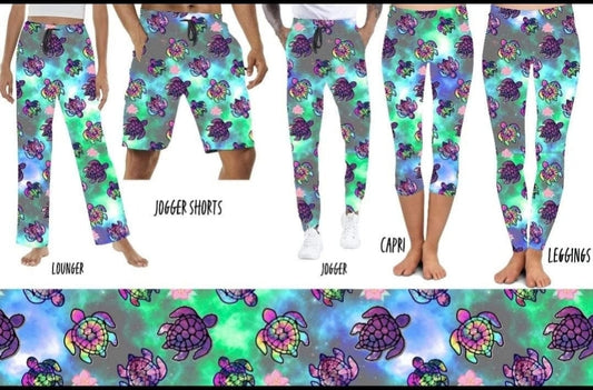 Sea Turtles Leggings,Capris, Lounge Pants, Joggers and shorts